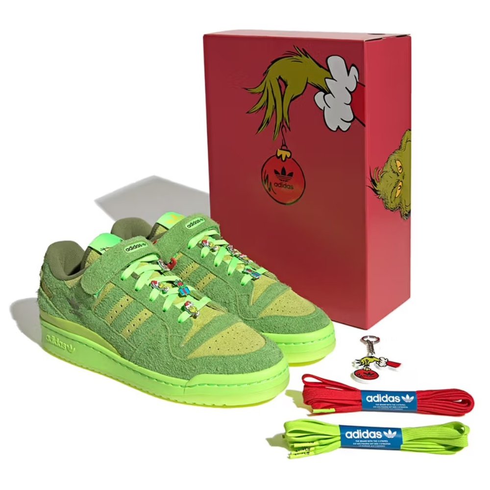 *NEW IN BOX* Dr. Seuss x Adidas Forum Low J 'Grinch' Sneakers